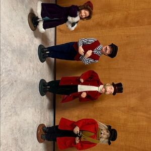 Victorian Caroler Kids Costume Set - Red and Black